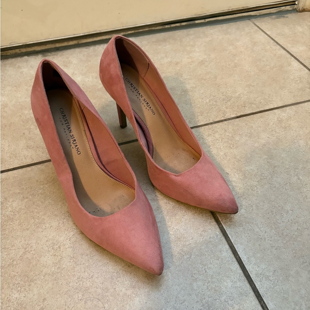 COPY - Christian Siriano Pink Suede Women's Heels